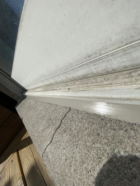 Sill to foundation joint — resealed