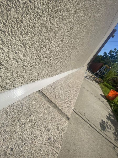 Stucco to concrete, outside corner